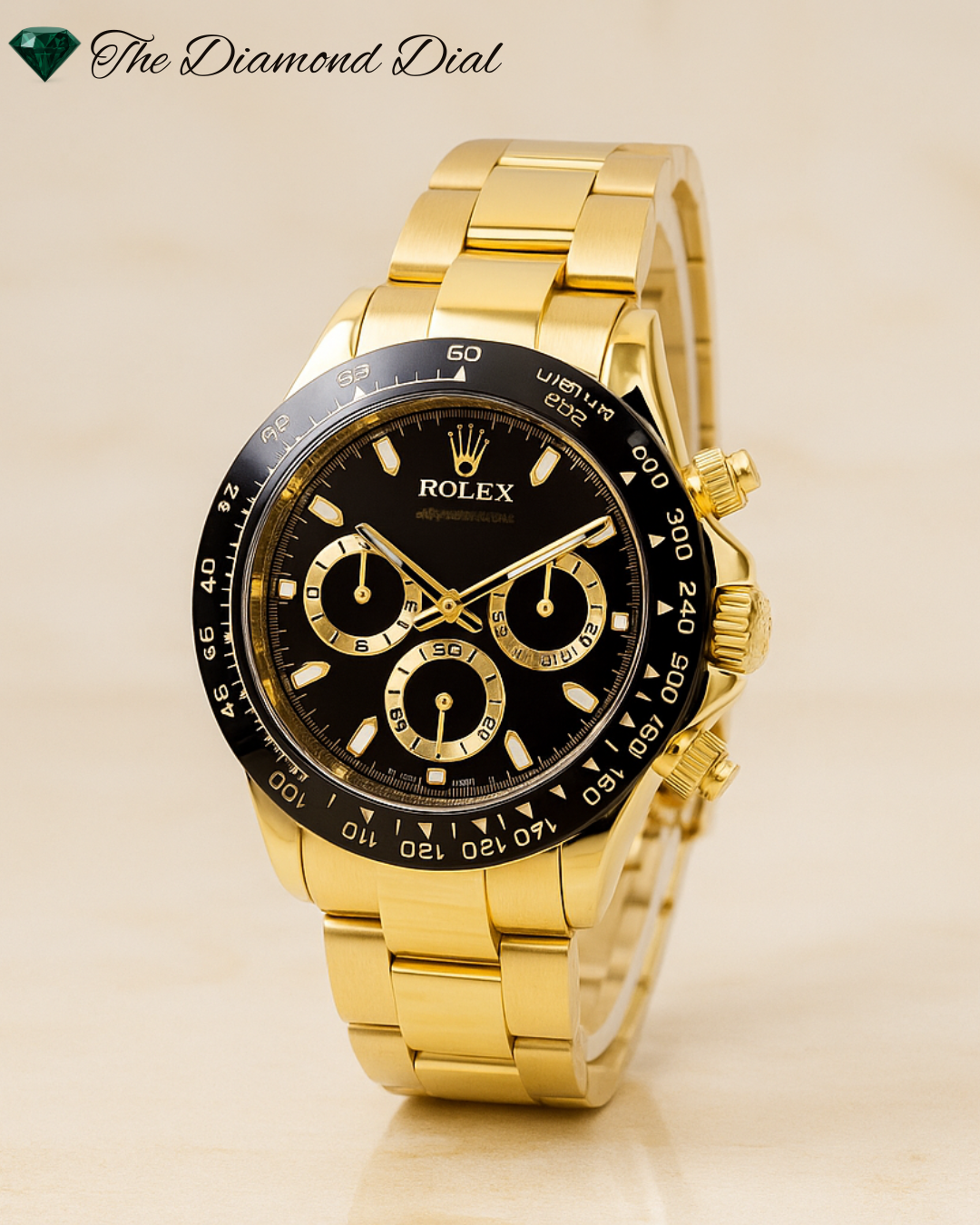 Premium Gold Rolex Daytona-Style Chronograph – Luxury Men's Watch for Sale | Limited Stock 💯