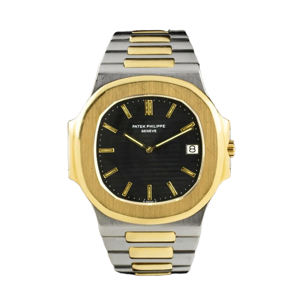 Luxury Two-Tone Patek Philippe with Black Dial | Premium Watch for Gentlemen – Now Available